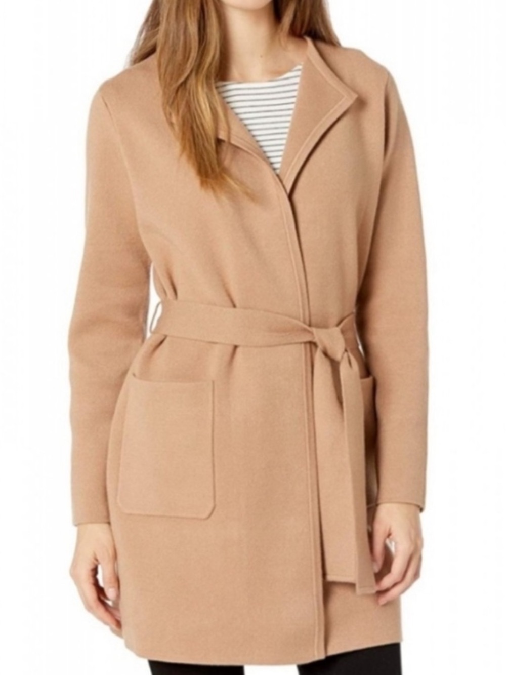 UNTUCKit Catherine Style Camel Cardigan Coat—No Belt Sz S
